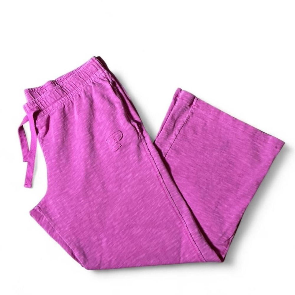 Y2K Pink Victoria's Secret Slub Knit Wide‎ Leg Lounge Pants XL